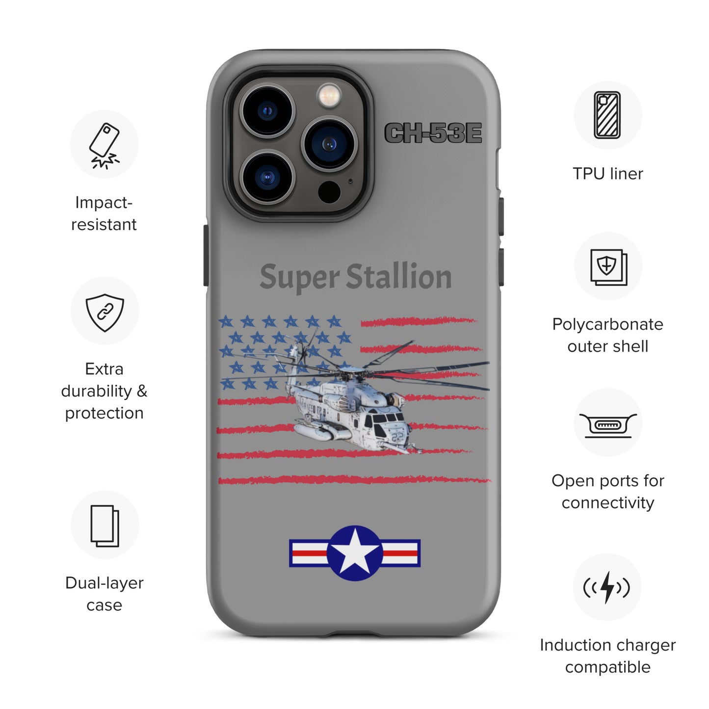 Super Stallion Patriot iPhone Case (Without Quotes)