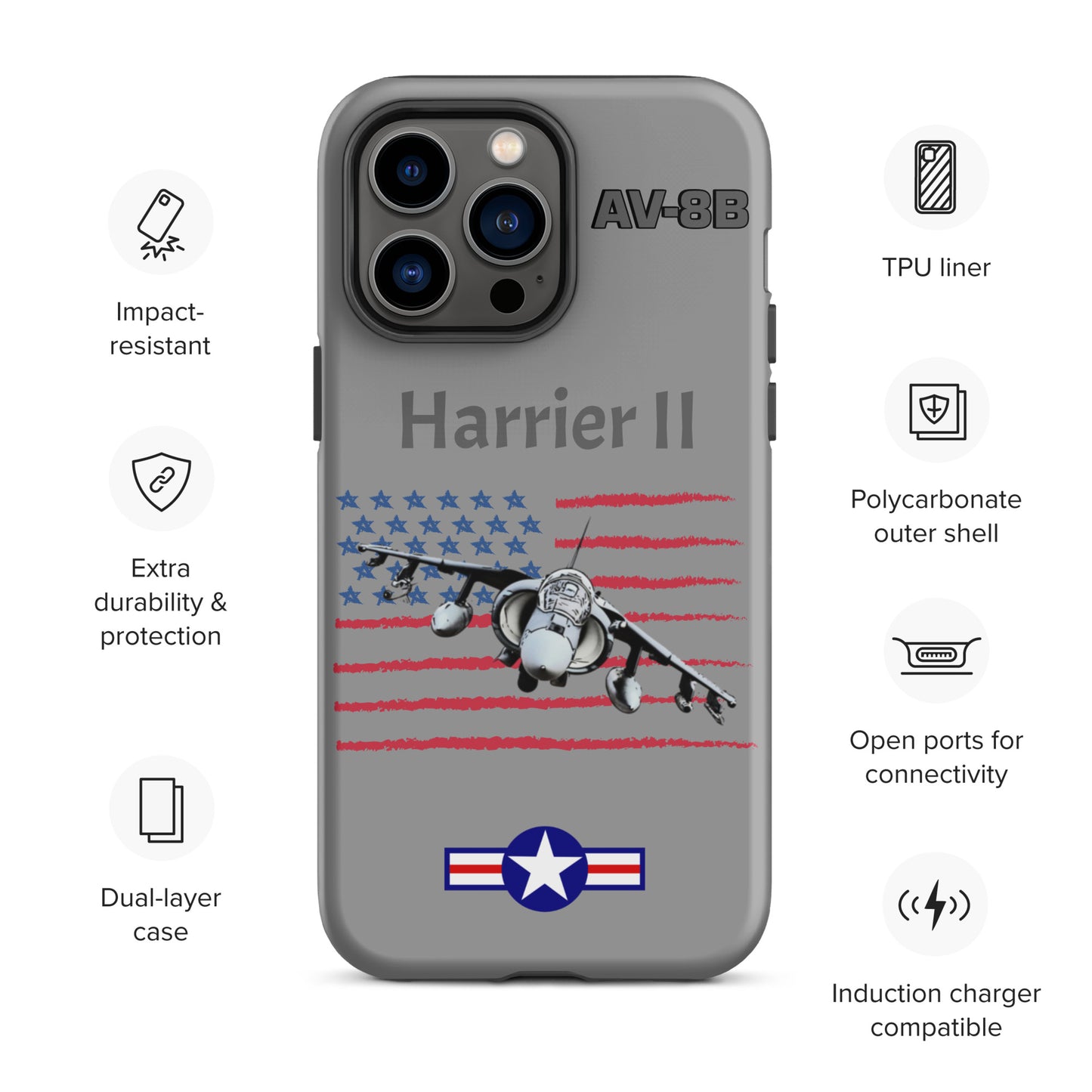 Harrier Patriot iPhone Case (Without Quotes)