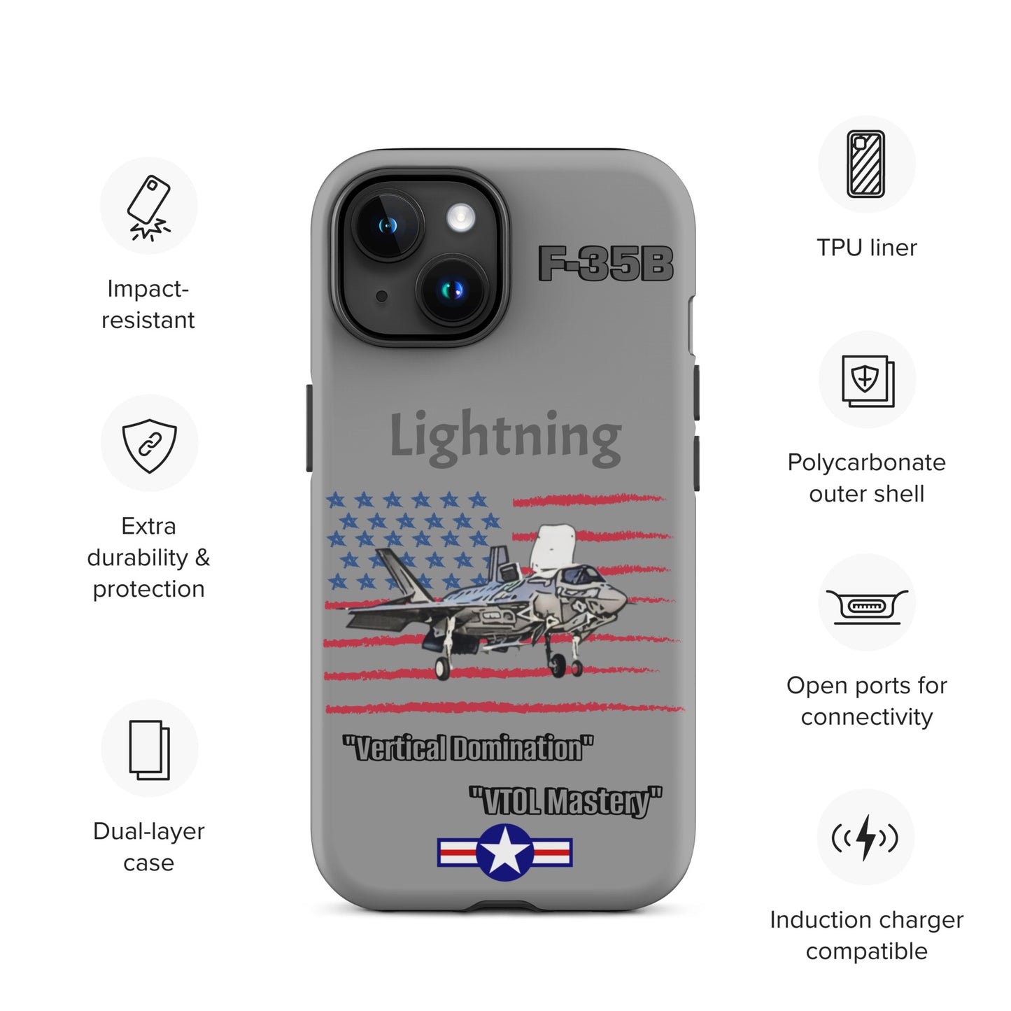 Vertical Takeoff Patriot iPhone Case