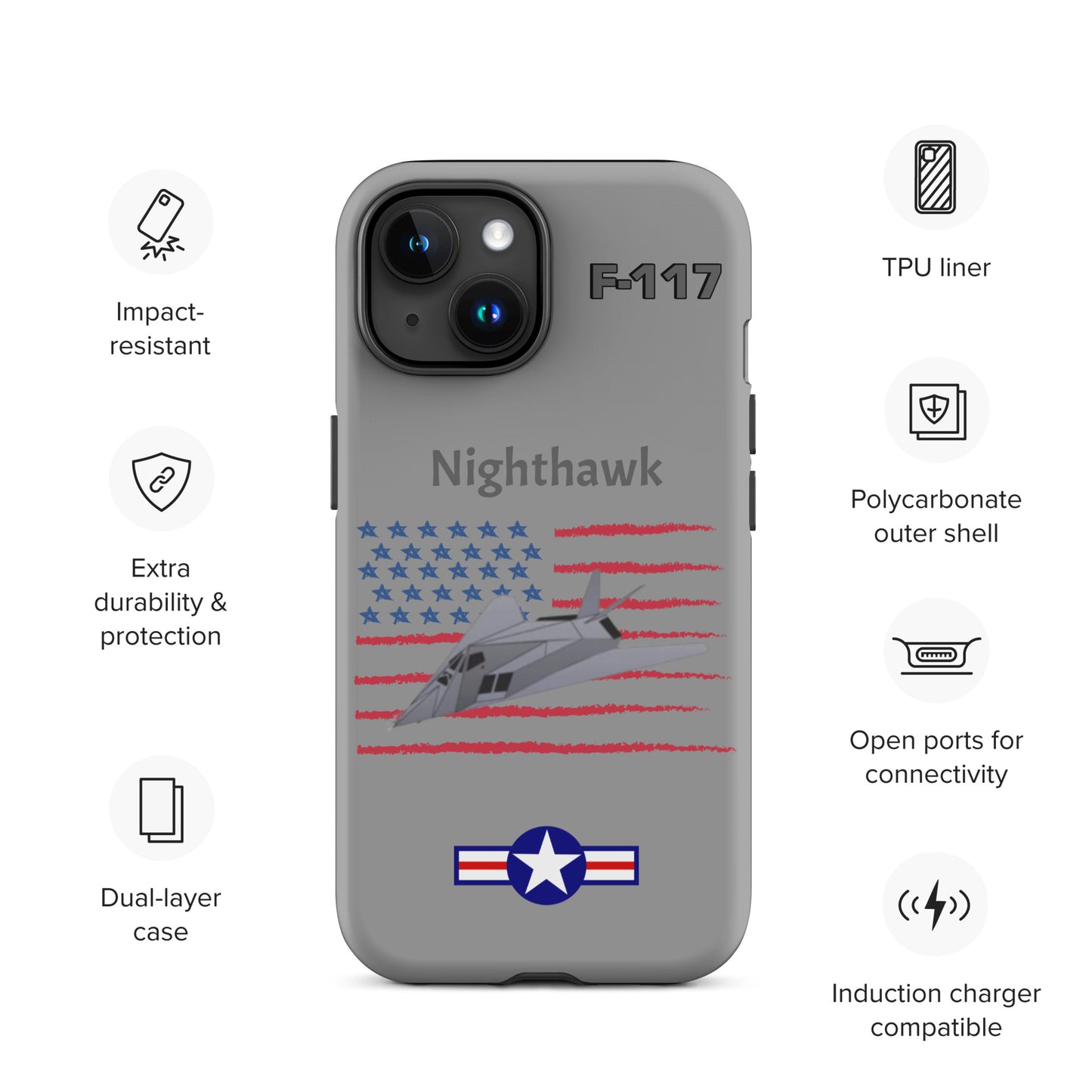 Nighthawk Patriot iPhone Case (Without Quotes)