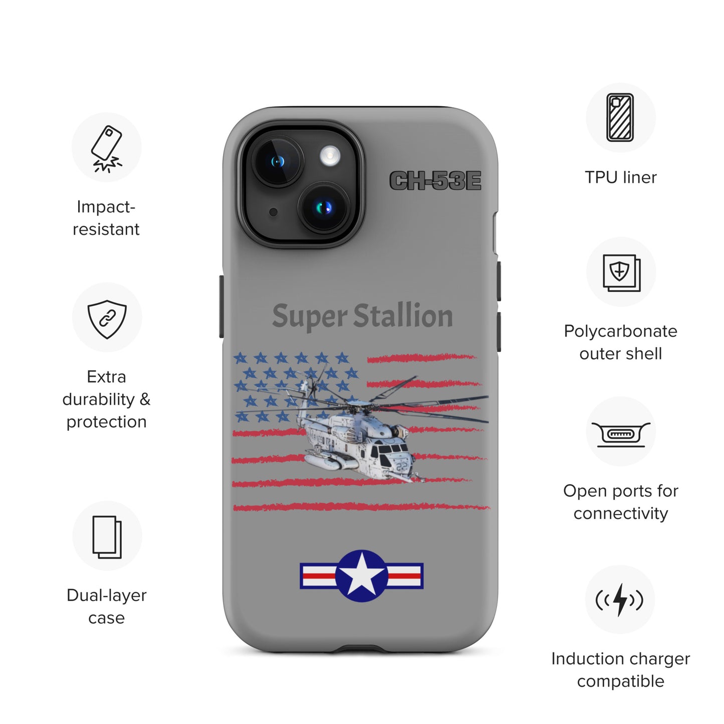 Super Stallion Patriot iPhone Case (Without Quotes)