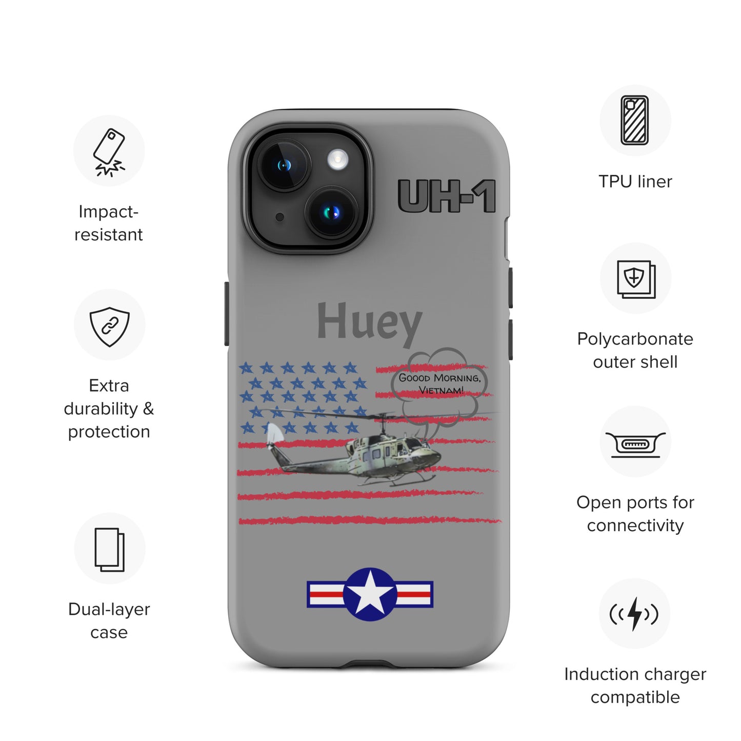 Huey Patriot iPhone Case (Without Quotes)