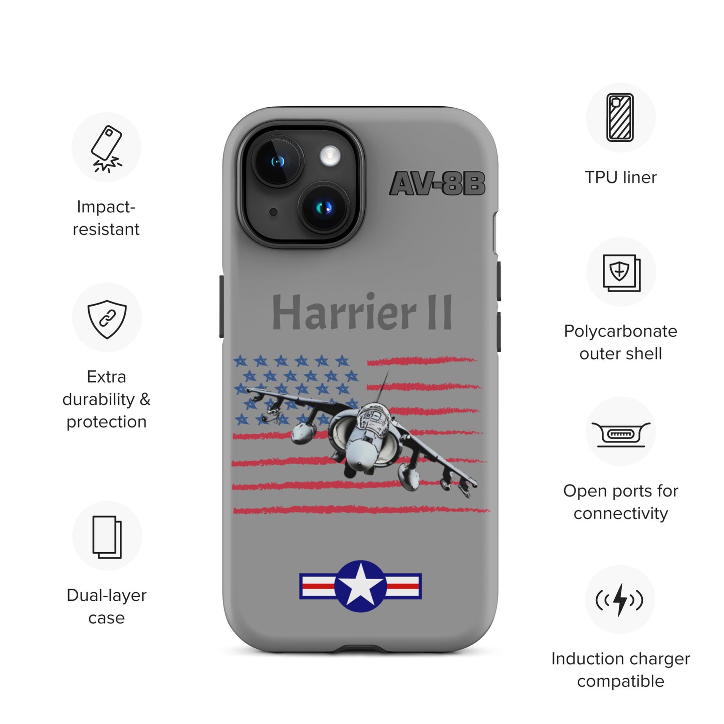 Harrier Patriot iPhone Case (Without Quotes)