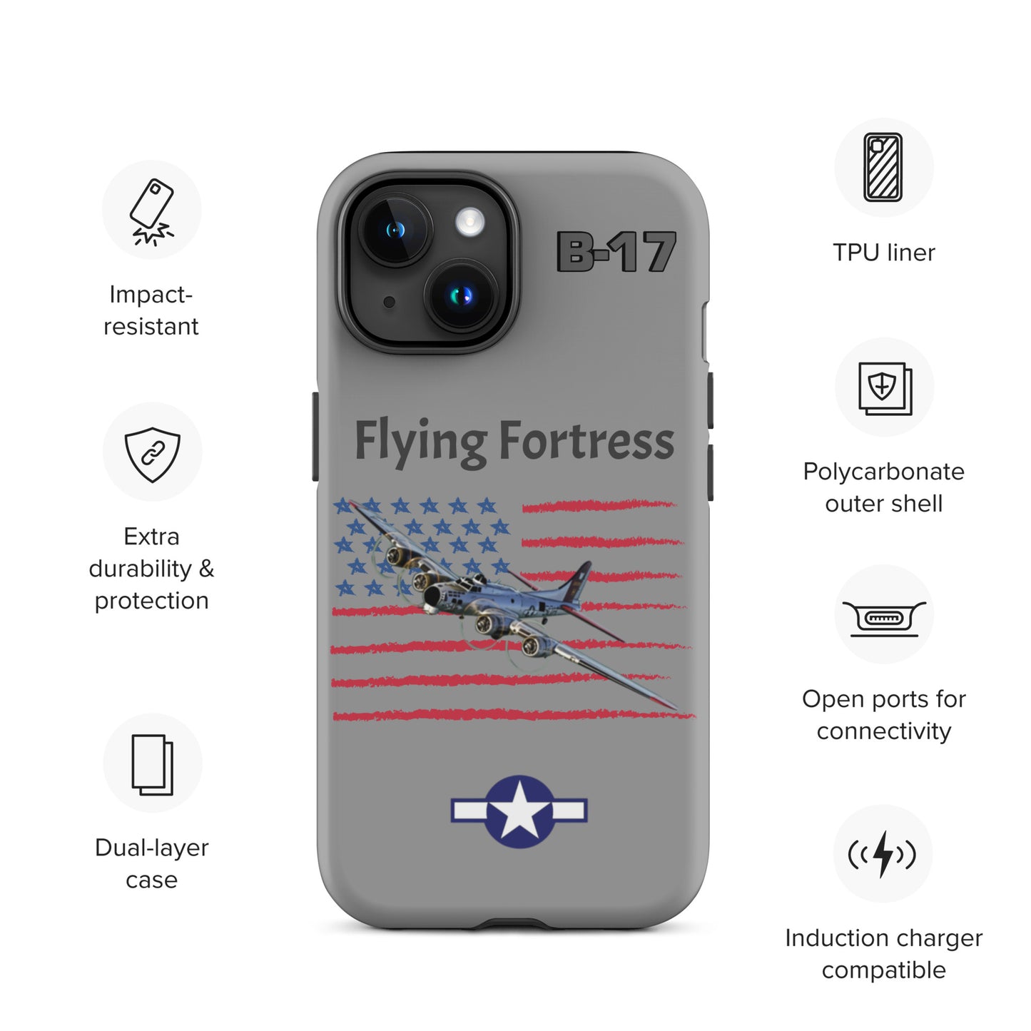 WWII Fortress Patriot iPhone Case