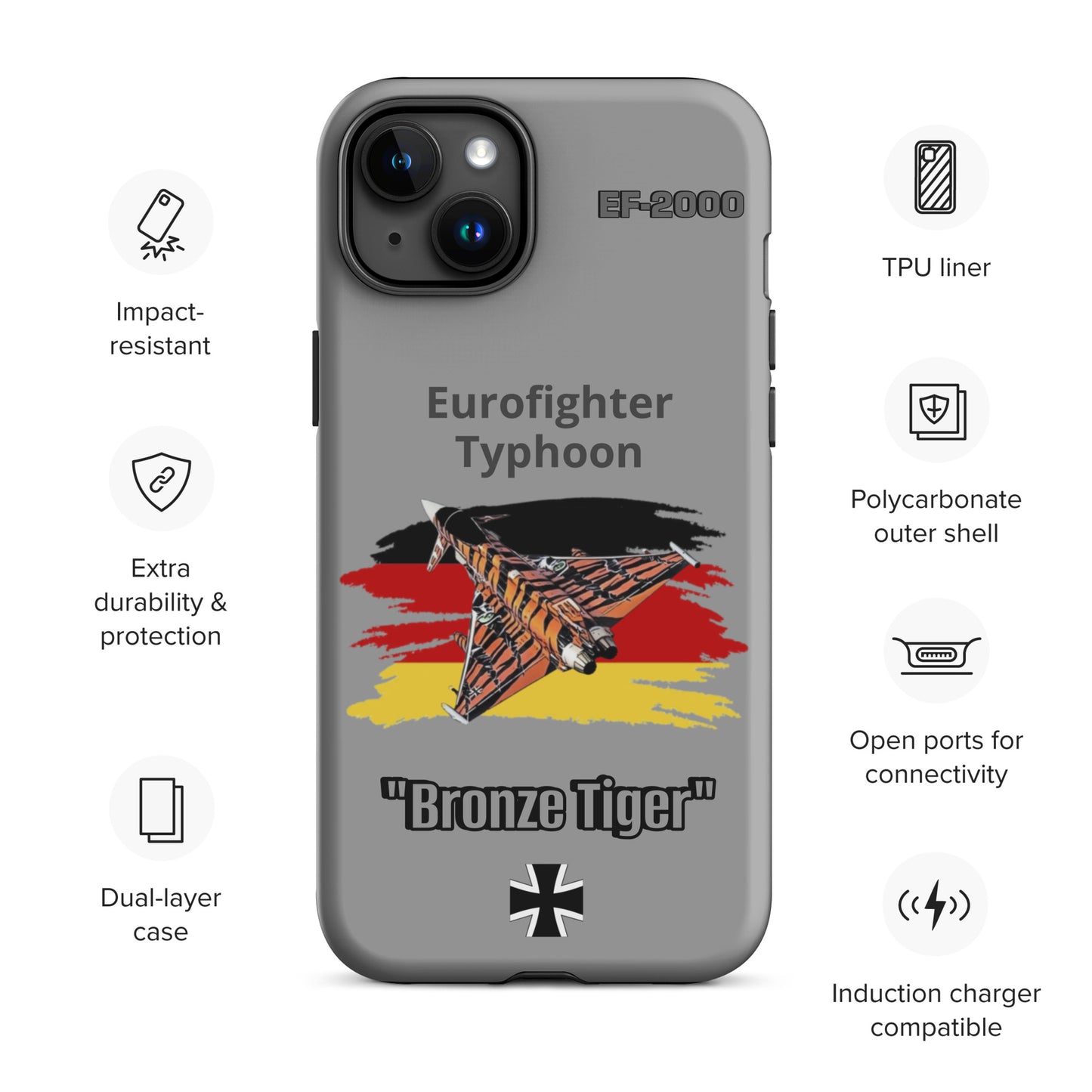 Bronze Tiger Typhoon Patriot iPhone Case