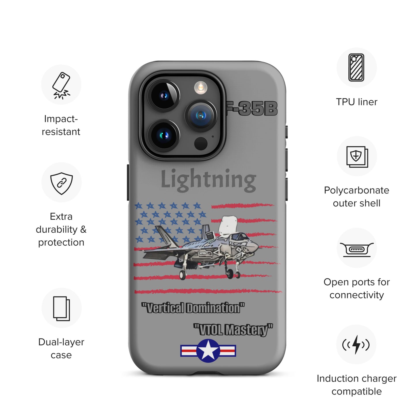 Vertical Takeoff Patriot iPhone Case