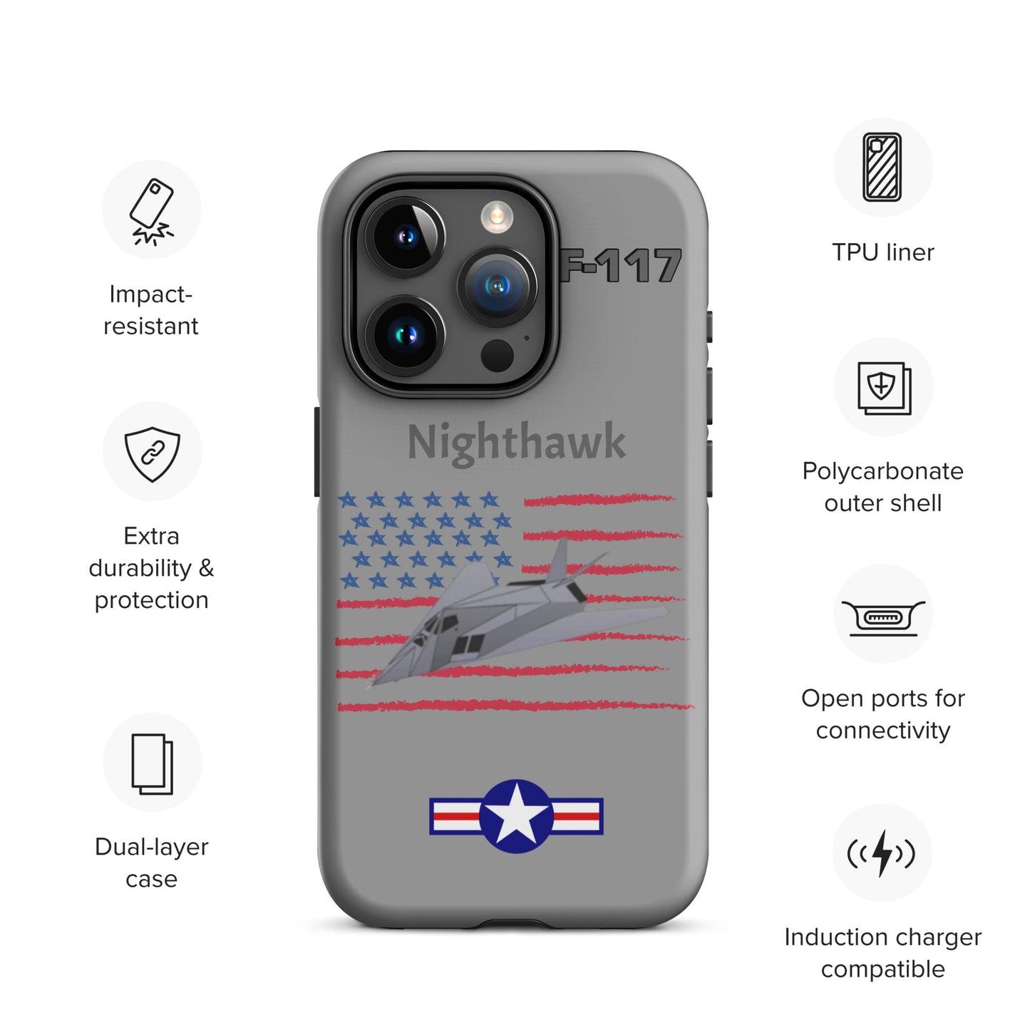 Nighthawk Patriot iPhone Case (Without Quotes)