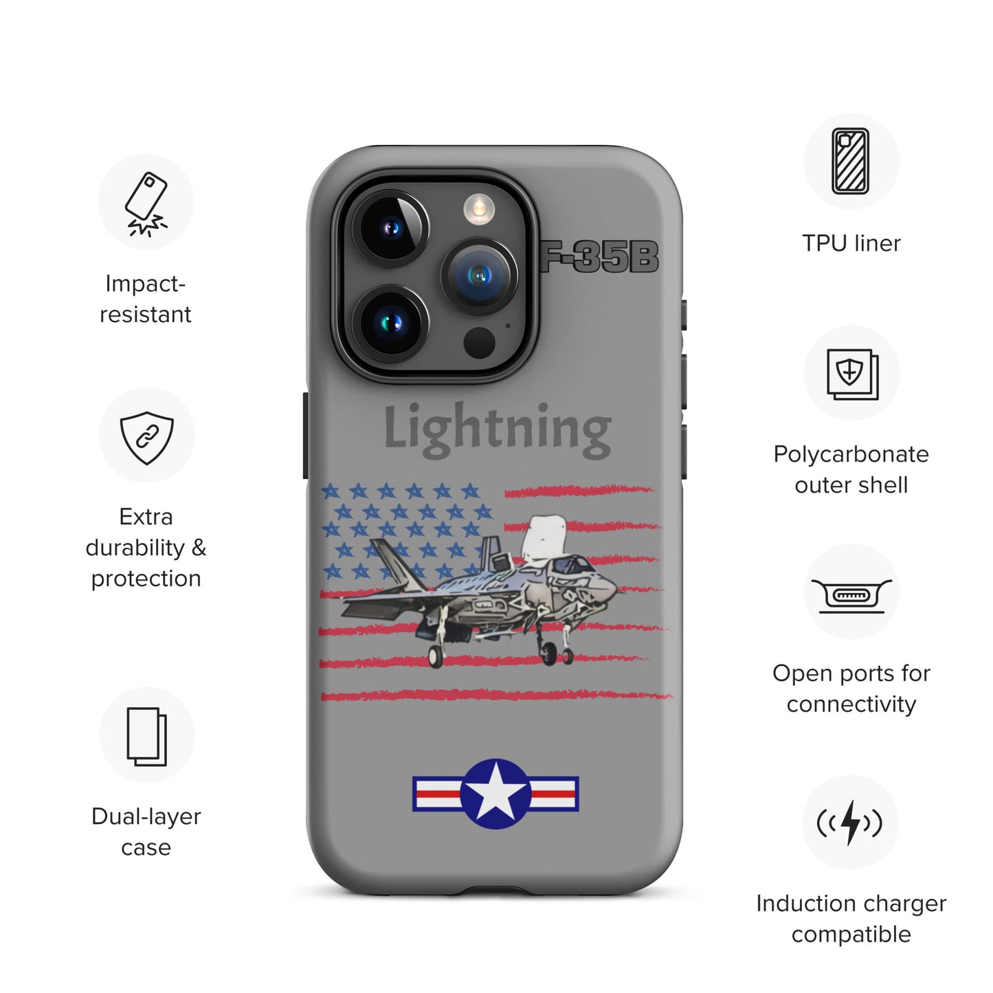 Vertical Takeoff Patriot iPhone Case (Without Quotes)