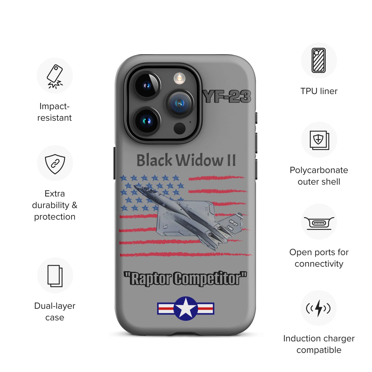 Black Widow Patriot iPhone Case