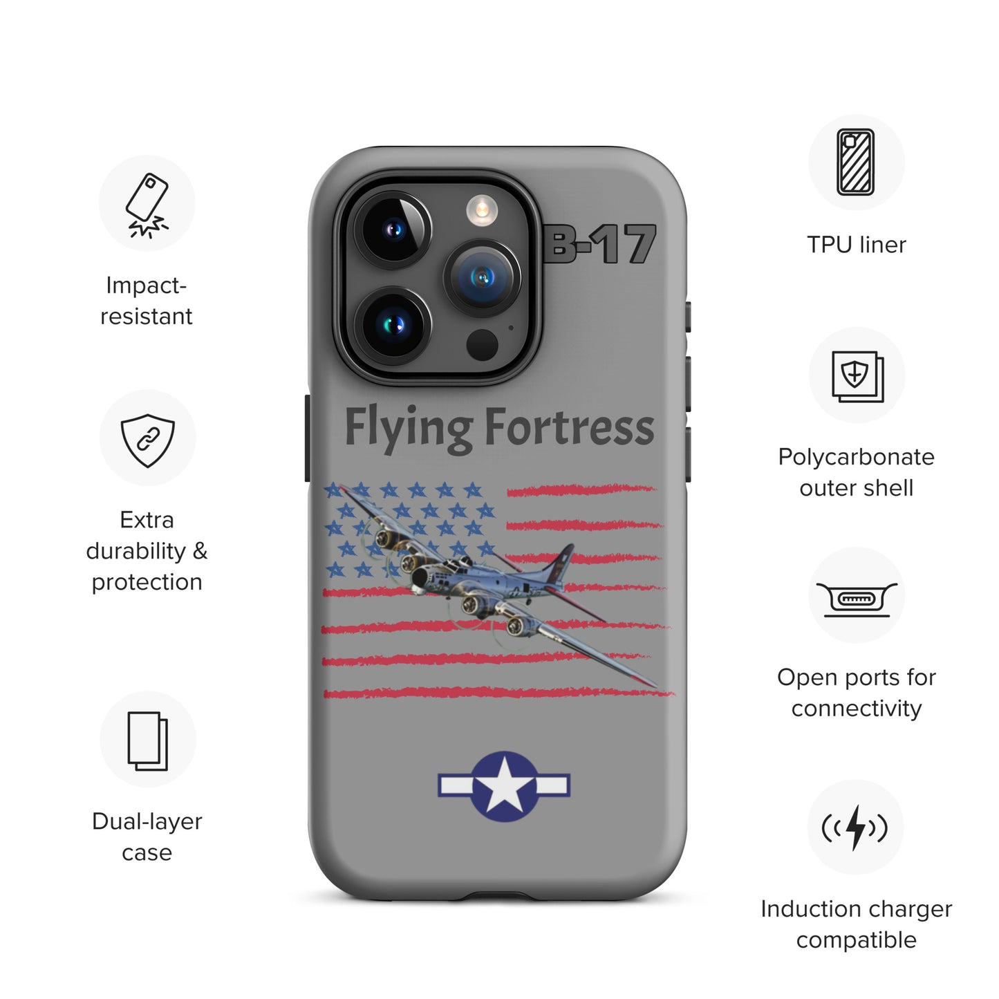 WWII Fortress Patriot iPhone Case