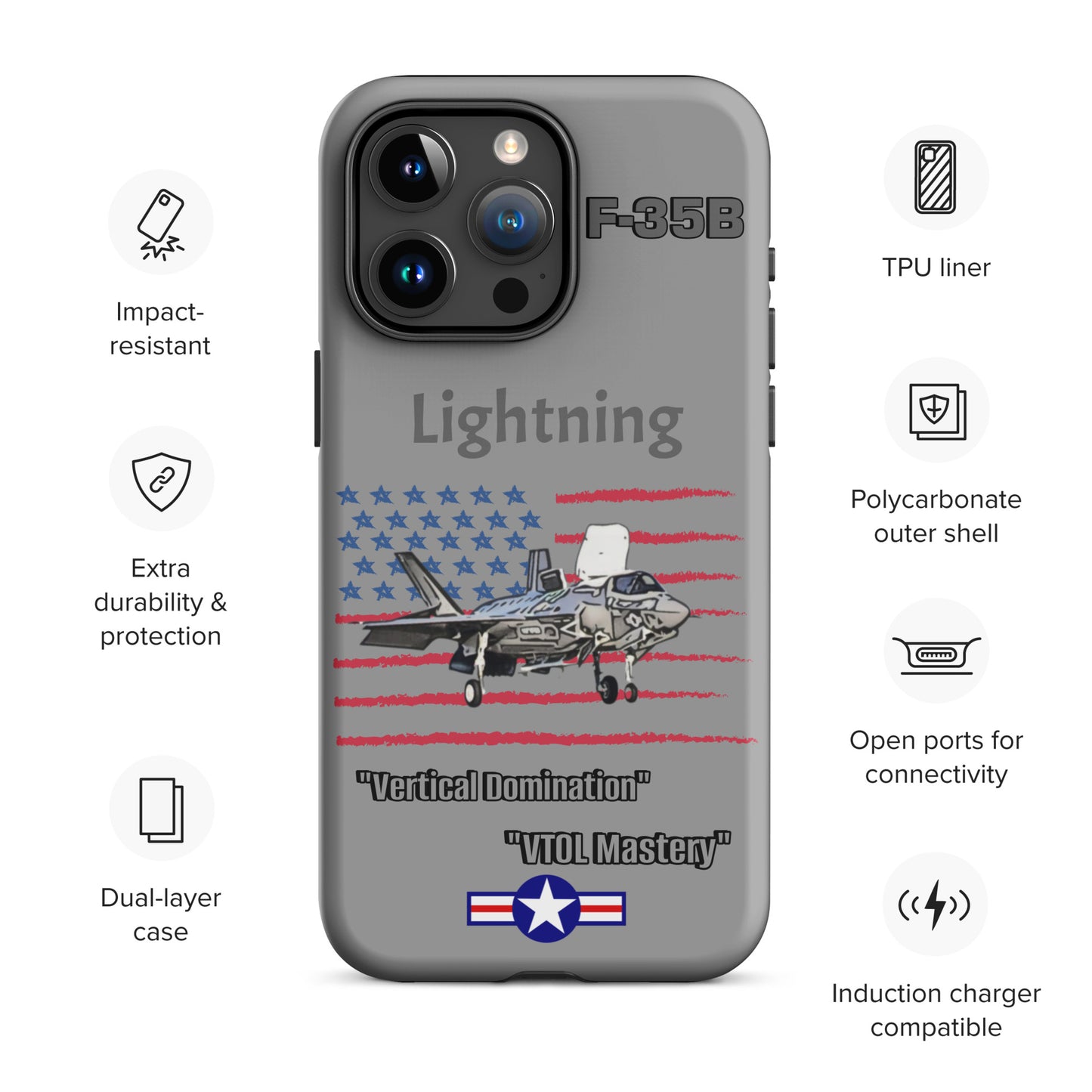 Vertical Takeoff Patriot iPhone Case