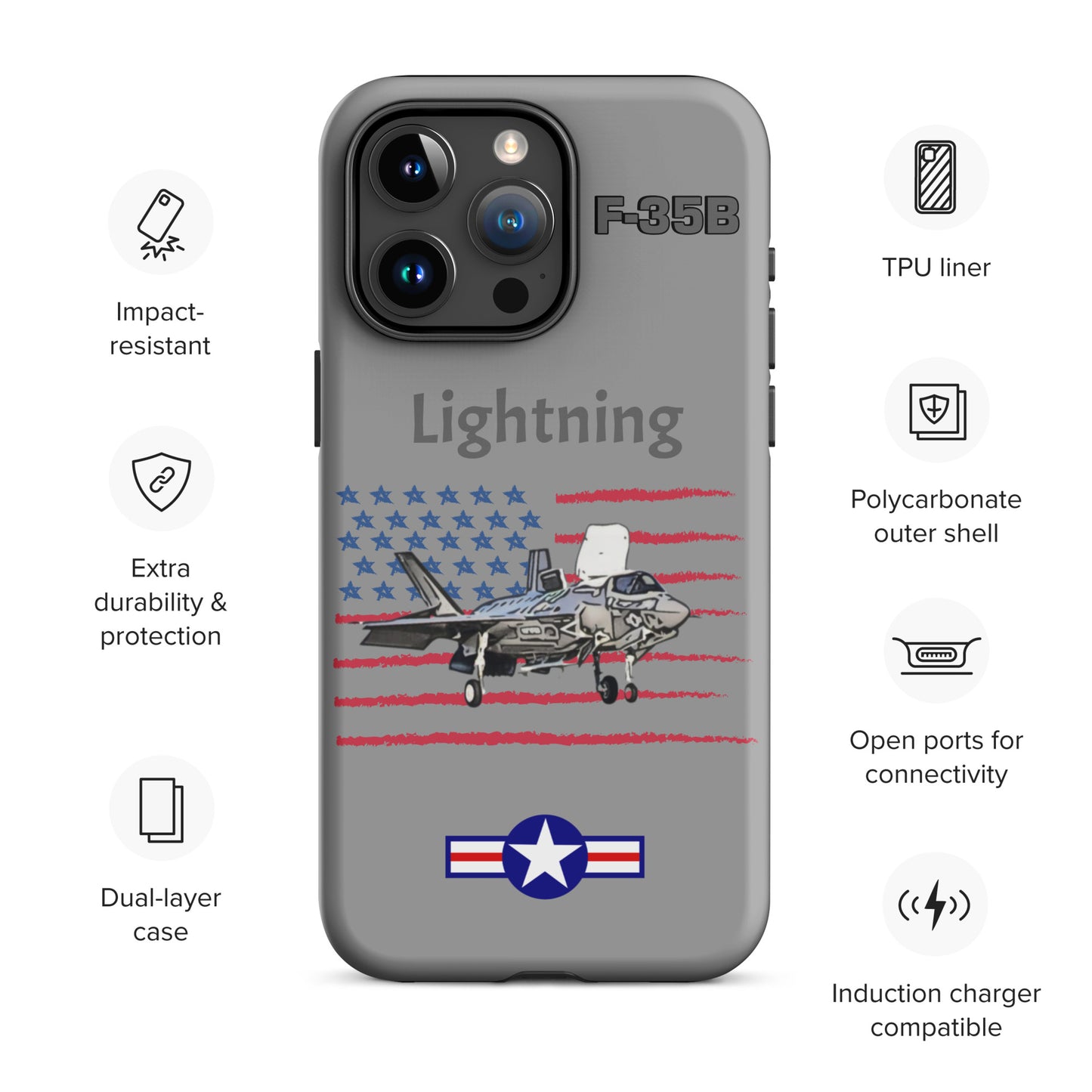 Vertical Takeoff Patriot iPhone Case (Without Quotes)