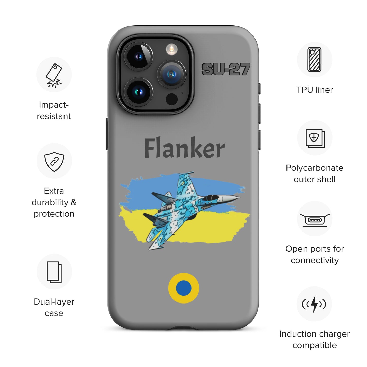 Ukrainian Flanker Patriot iPhone Case (Without Quotes)