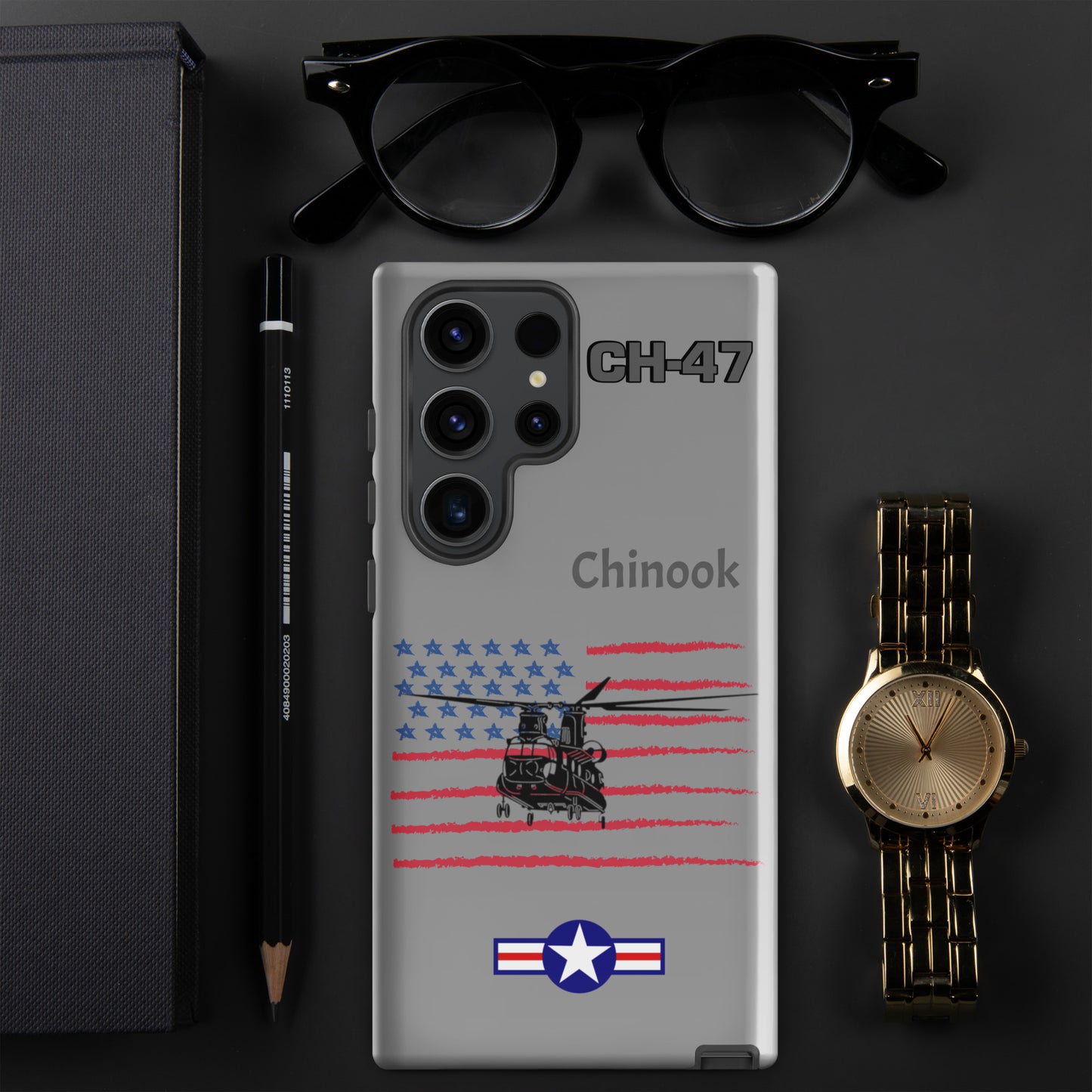 Chinook Patriot Samsung Case (Without Quotes)