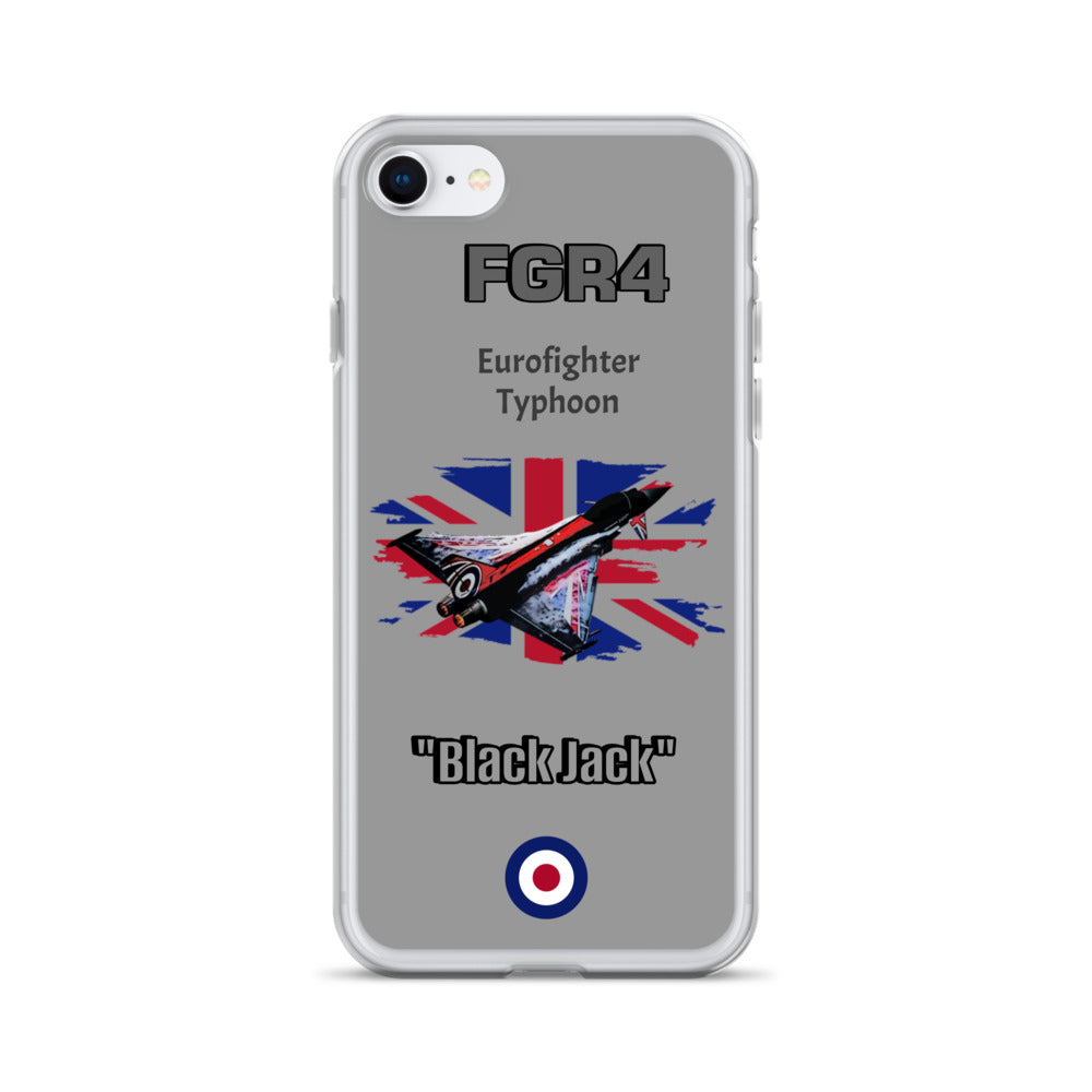 Black Jack Typhoon Clear Case for iPhone