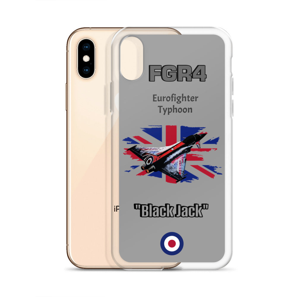 Black Jack Typhoon Clear Case for iPhone