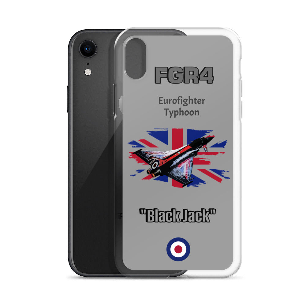 Black Jack Typhoon Clear Case for iPhone