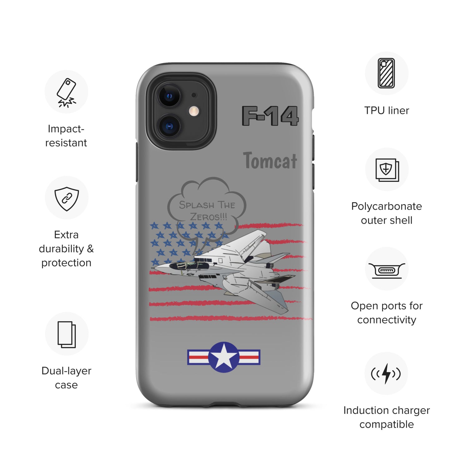 Patriot Tomcat iPhone Case (Without Quotes)