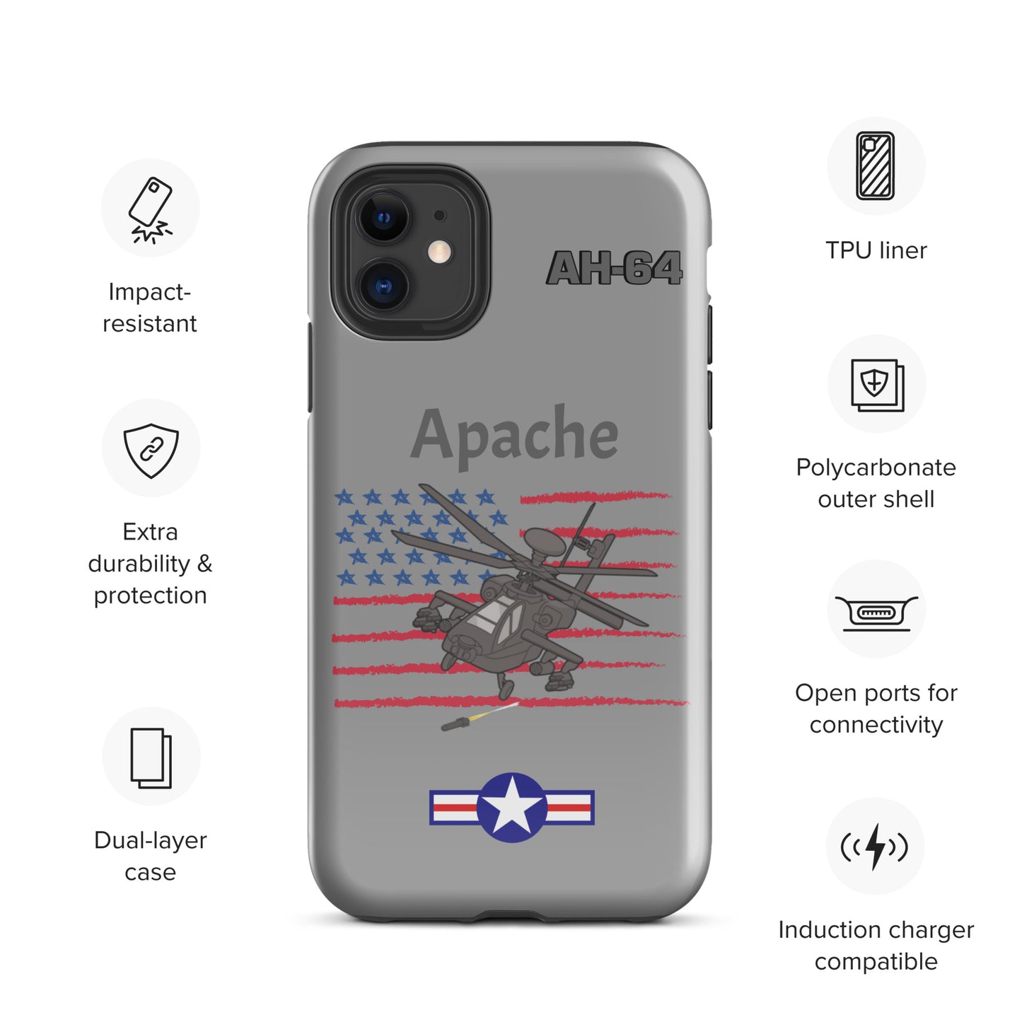 Apache Patriot iPhone Case (Without Quotes)