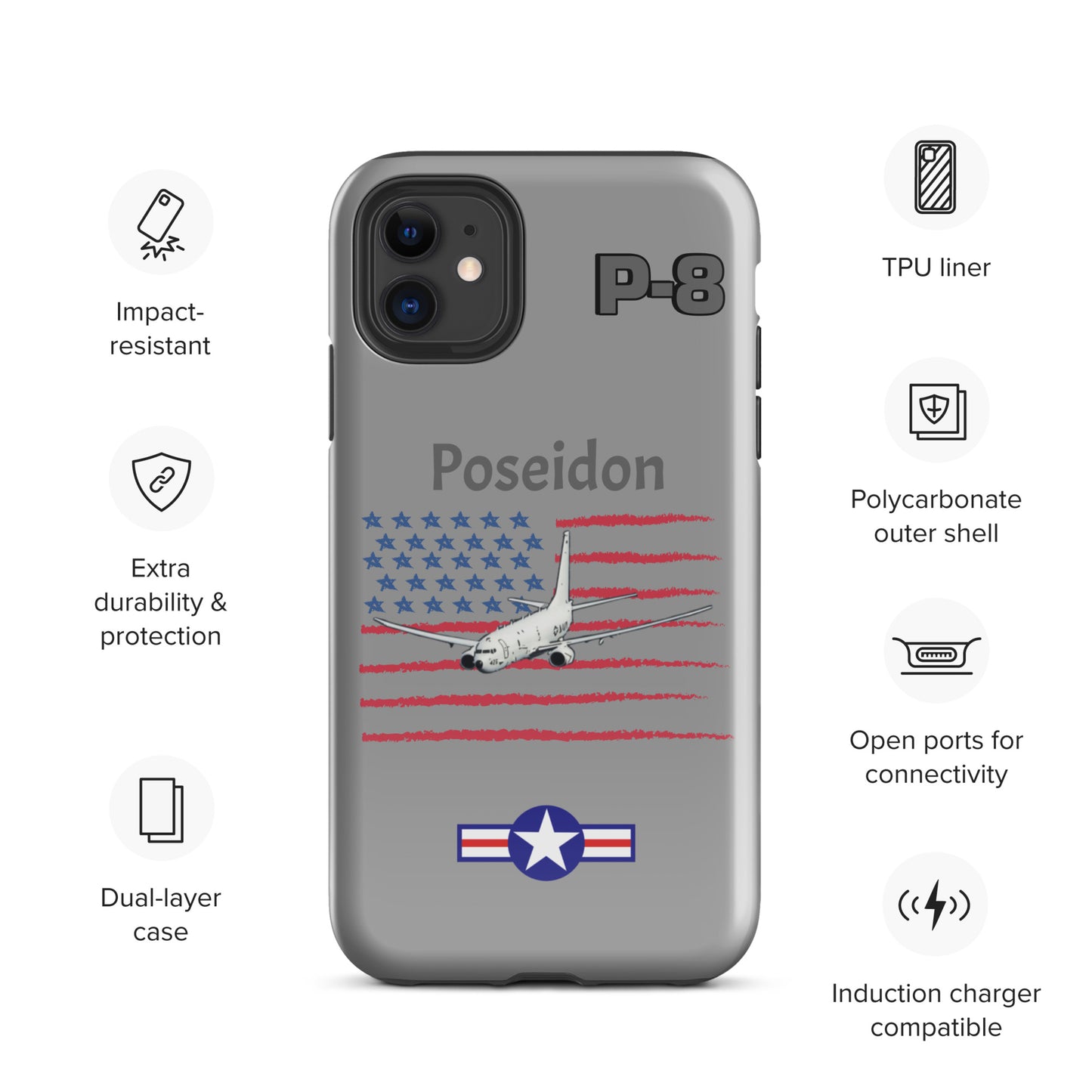 Poseidon Patriot iPhone Case (Without Quotes)