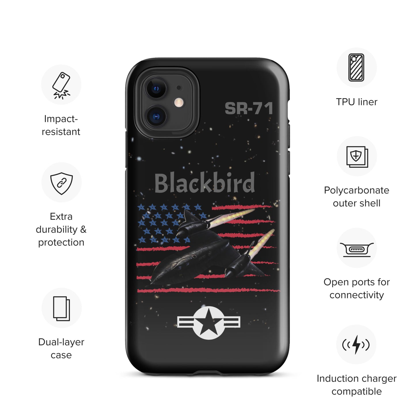 Blackbird Patriot iPhone Case (Without Quotes)