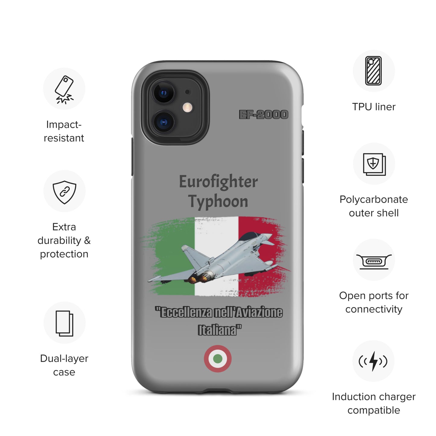 Italian Typhoon Patriot iPhone Case