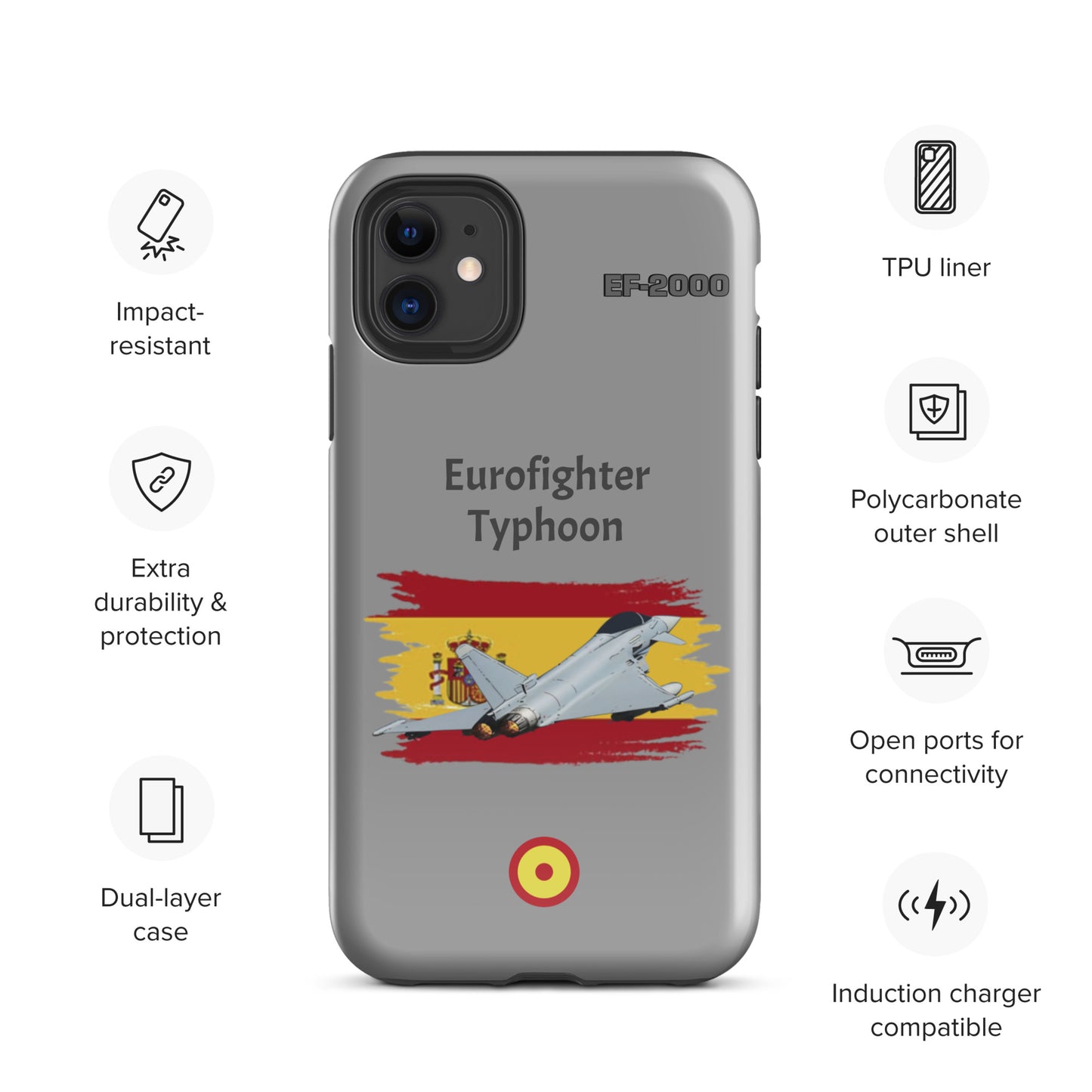 Spanish Typhoon Patriot iPhone Case (Without Quotes)