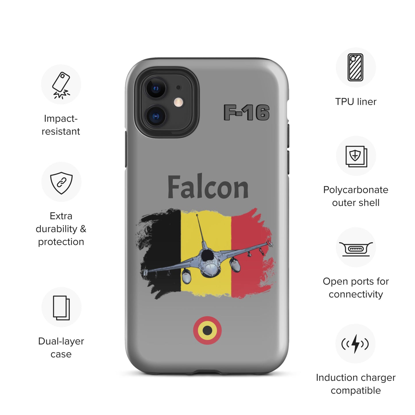 Belgium Falcon Patriot iPhone Case (Without Quotes)