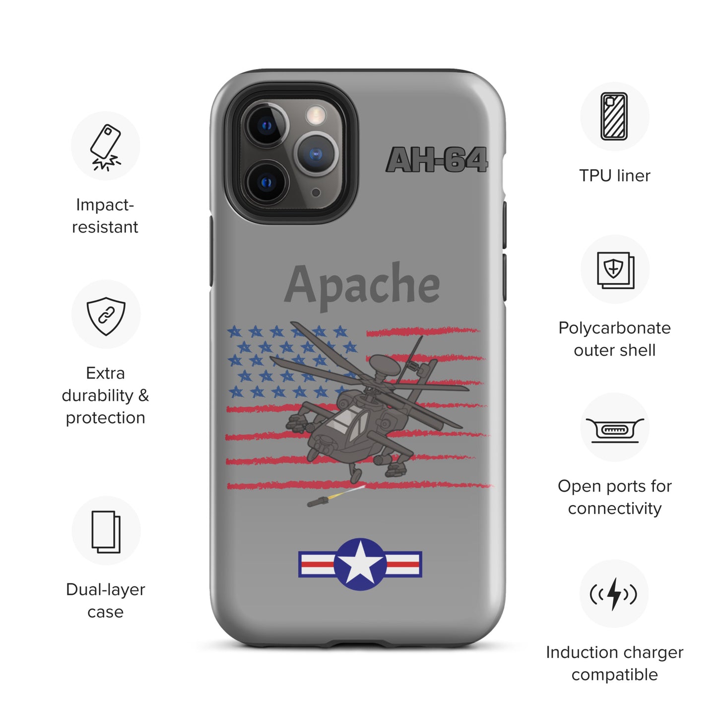Apache Patriot iPhone Case (Without Quotes)