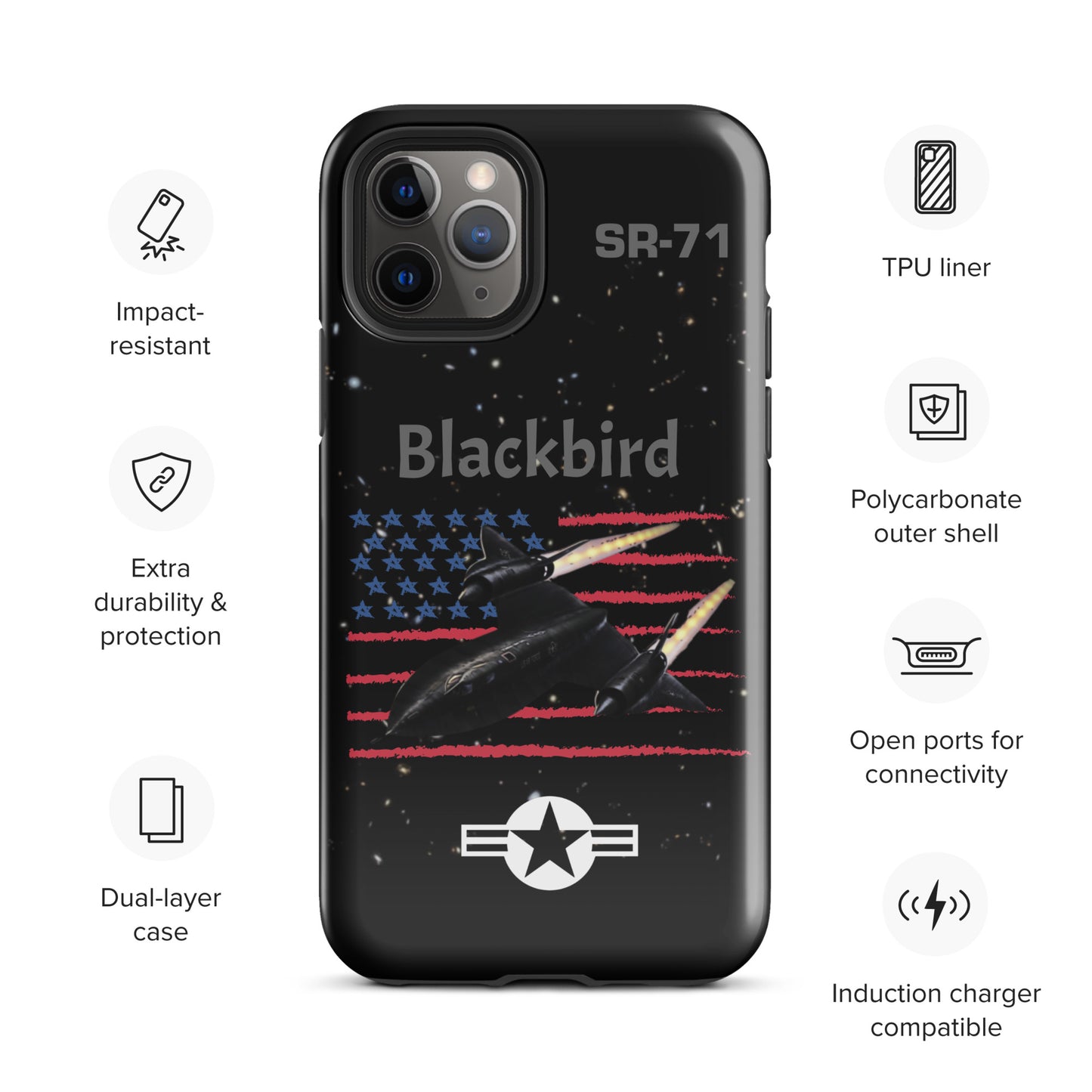 Blackbird Patriot iPhone Case (Without Quotes)
