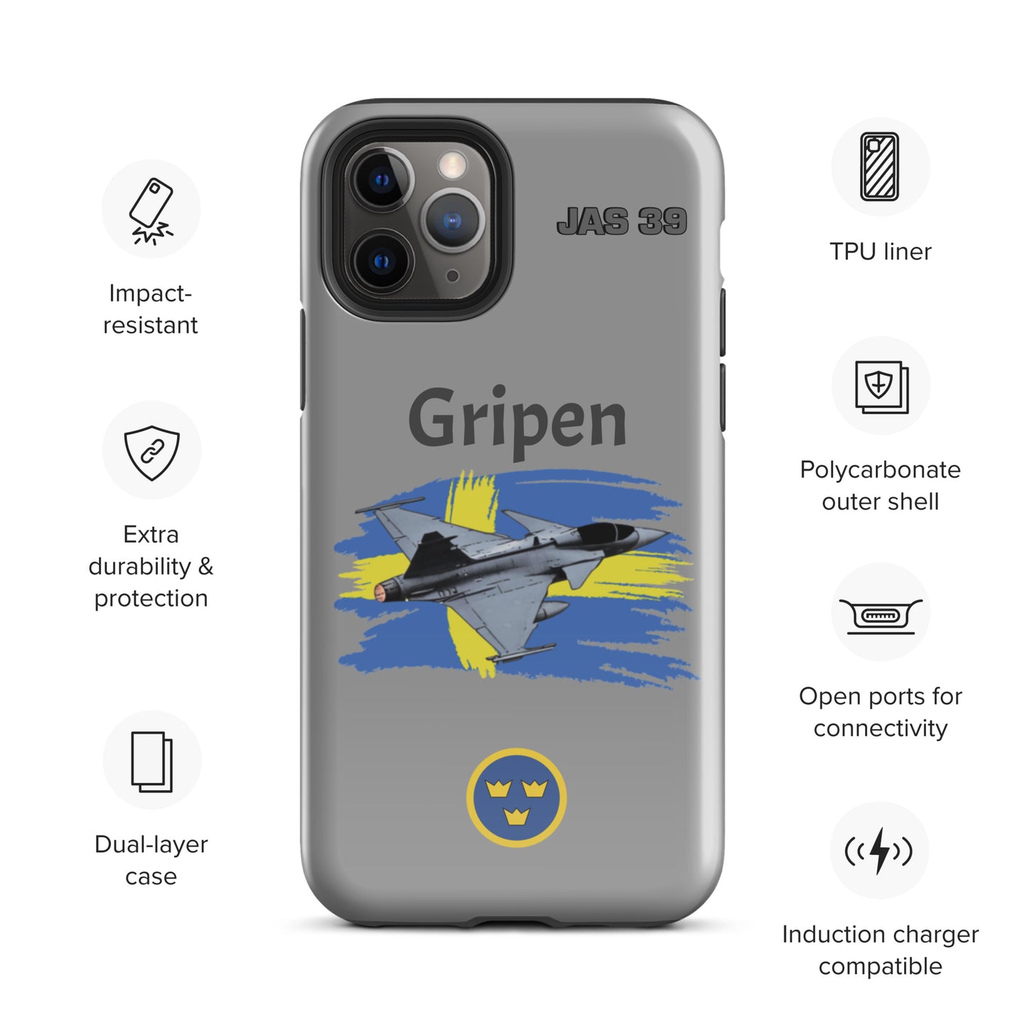 Gripen Patriot iPhone Case (Without Quotes)