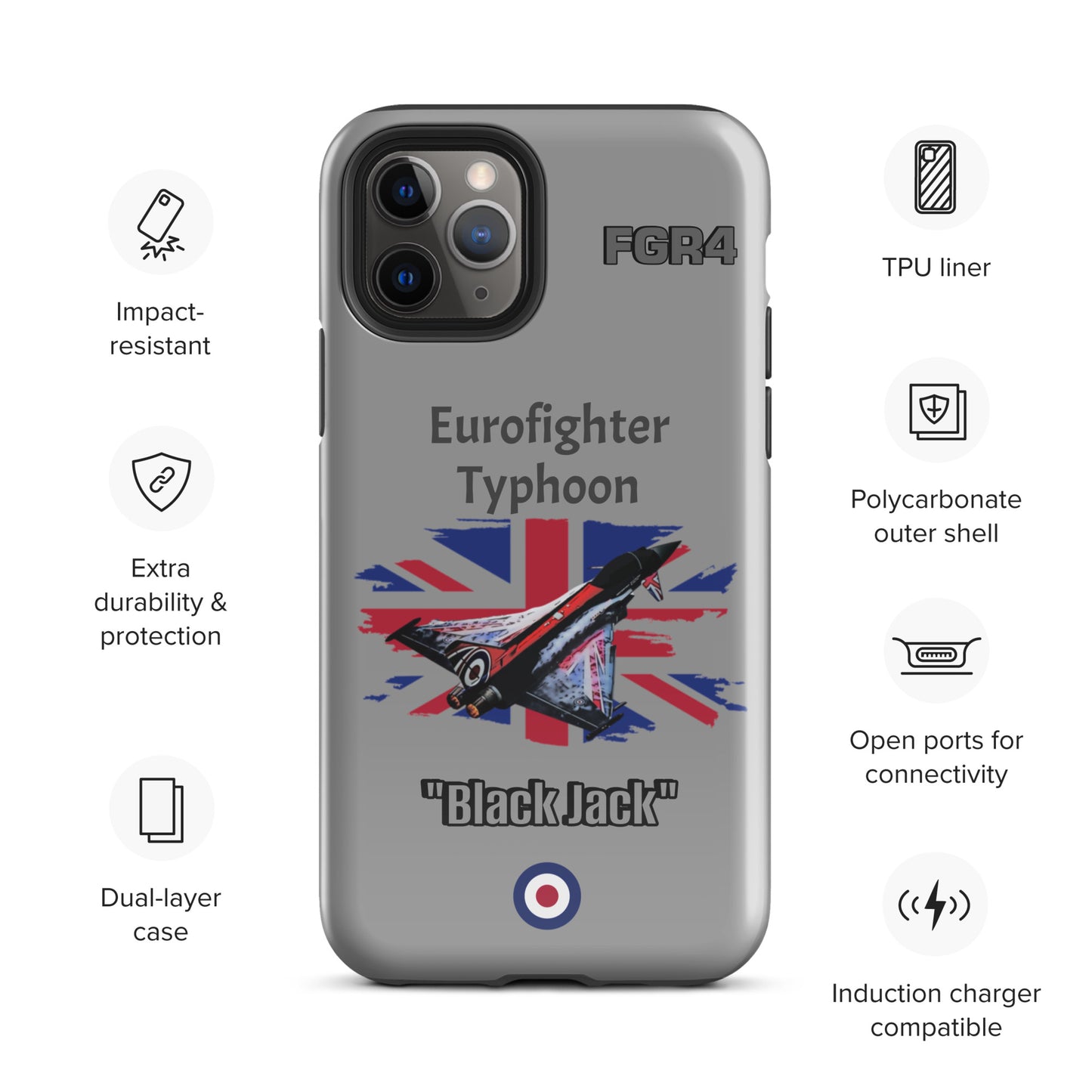 Black Jack Typhoon Patriot iPhone Case