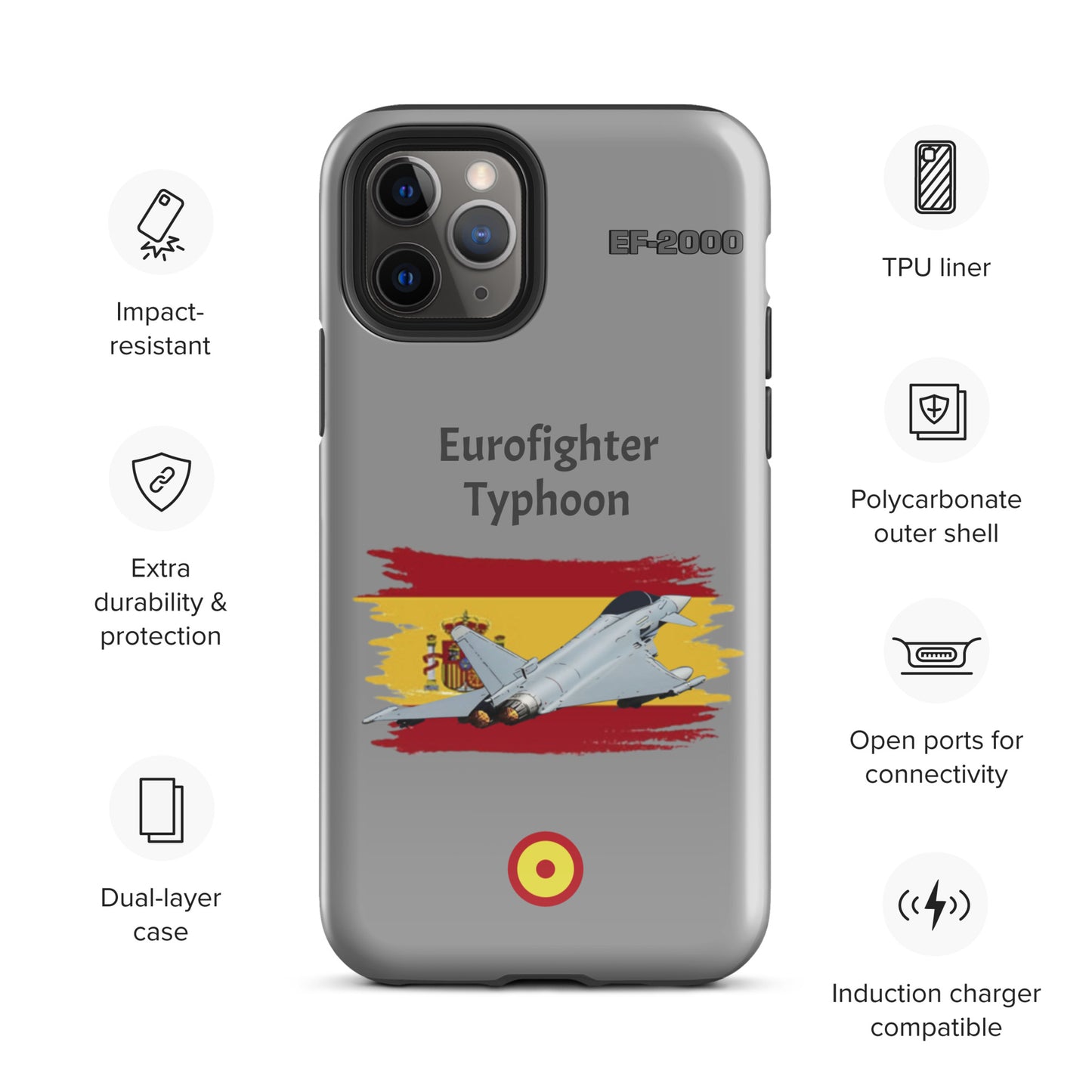 Spanish Typhoon Patriot iPhone Case (Without Quotes)