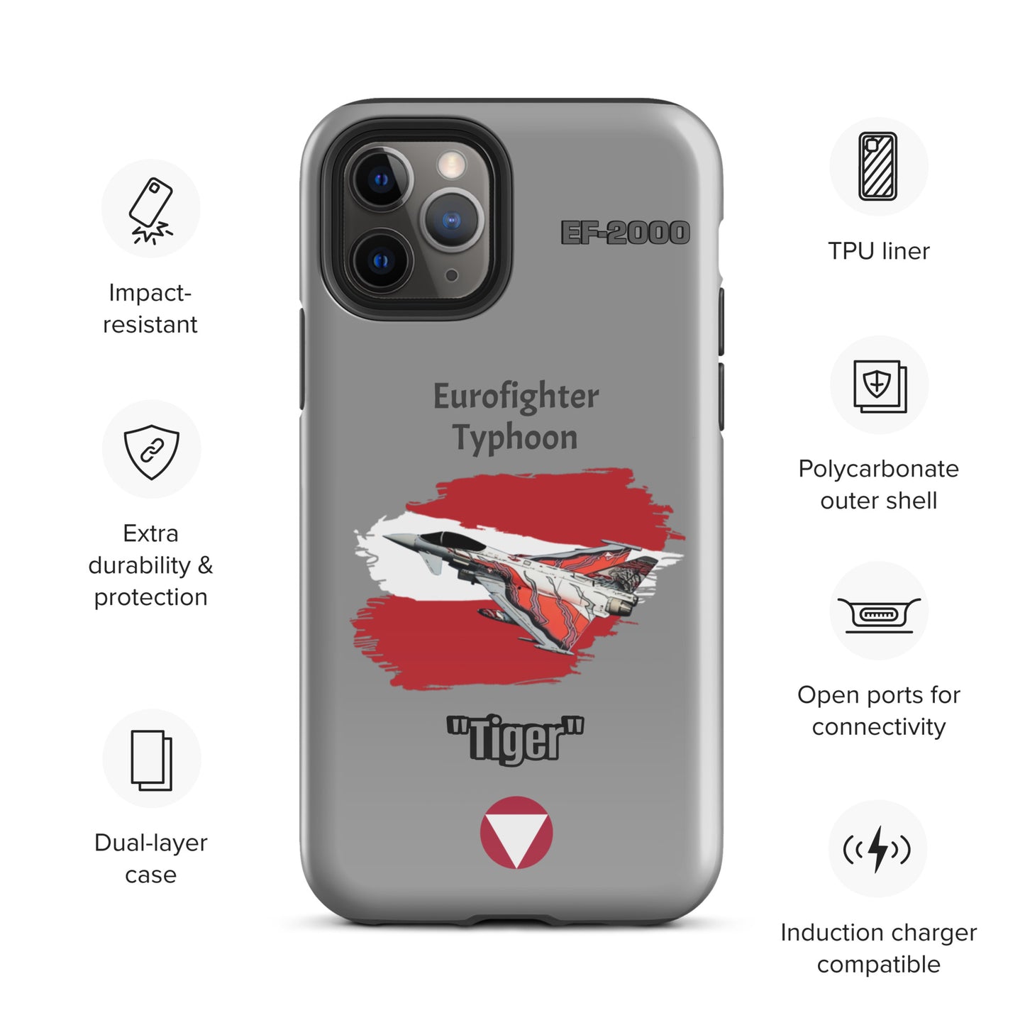 Austrian Typhoon "Tiger" Patriot iPhone Case