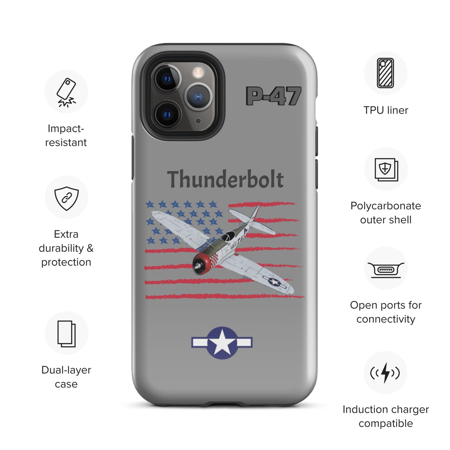 WWII Thunderbolt Patriot iPhone Case