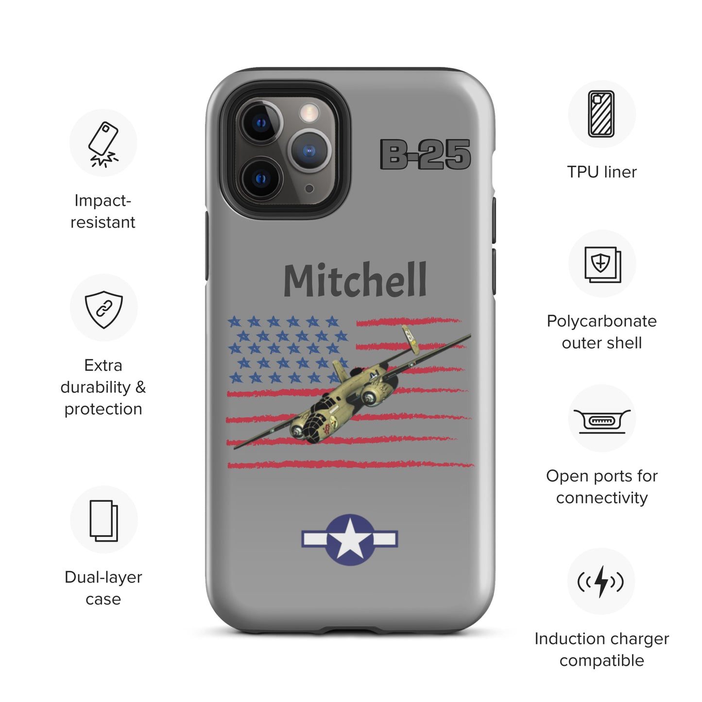 WWII Mitchell Patriot iPhone Case