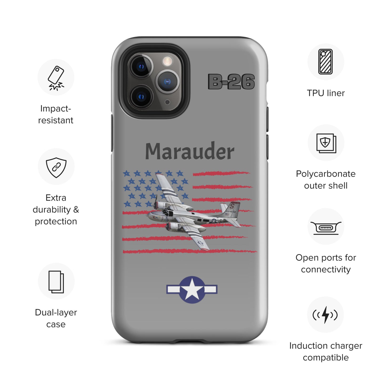 WWII Marauder Patriot iPhone Case