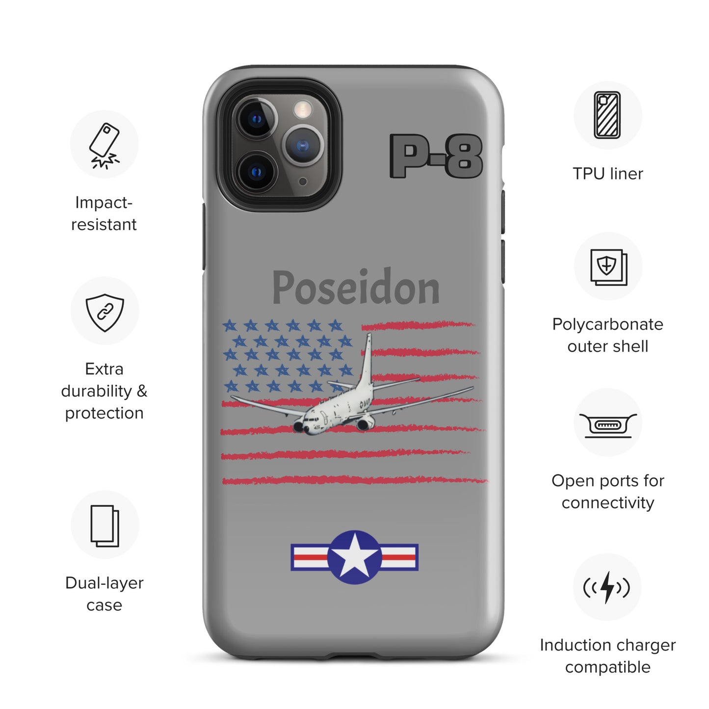 Poseidon Patriot iPhone Case (Without Quotes)