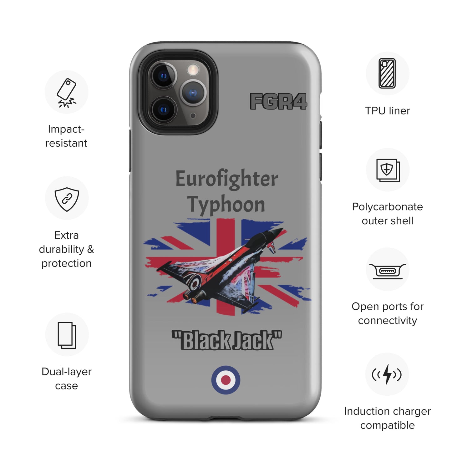 Black Jack Typhoon Patriot iPhone Case