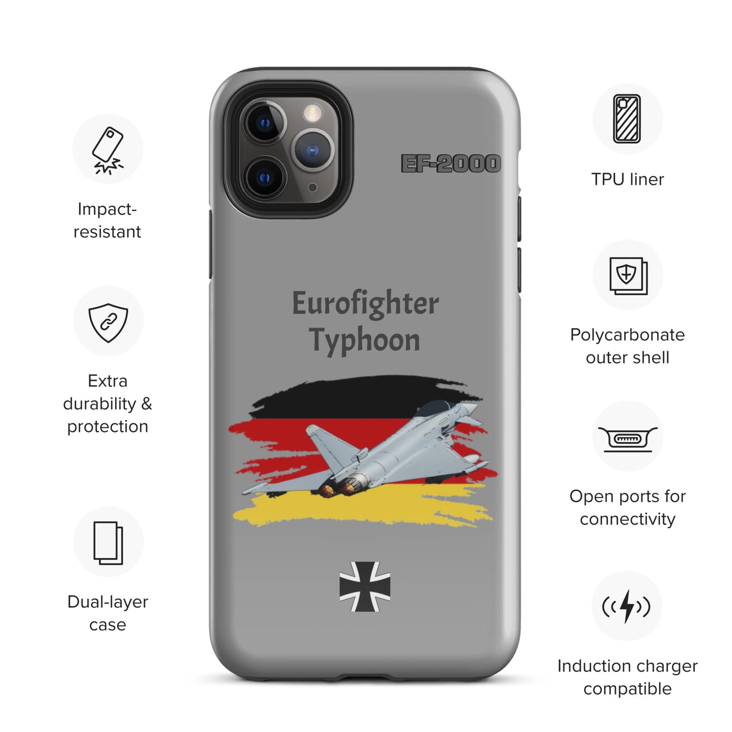 German Typhoon Patriot iPhone Case (Without Quotes)