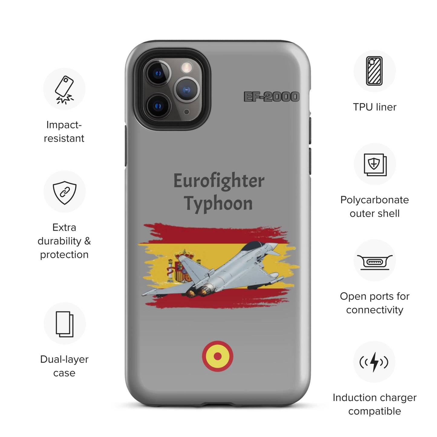 Spanish Typhoon Patriot iPhone Case (Without Quotes)