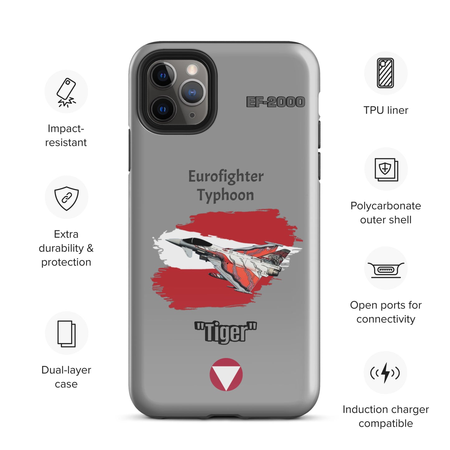 Austrian Typhoon "Tiger" Patriot iPhone Case