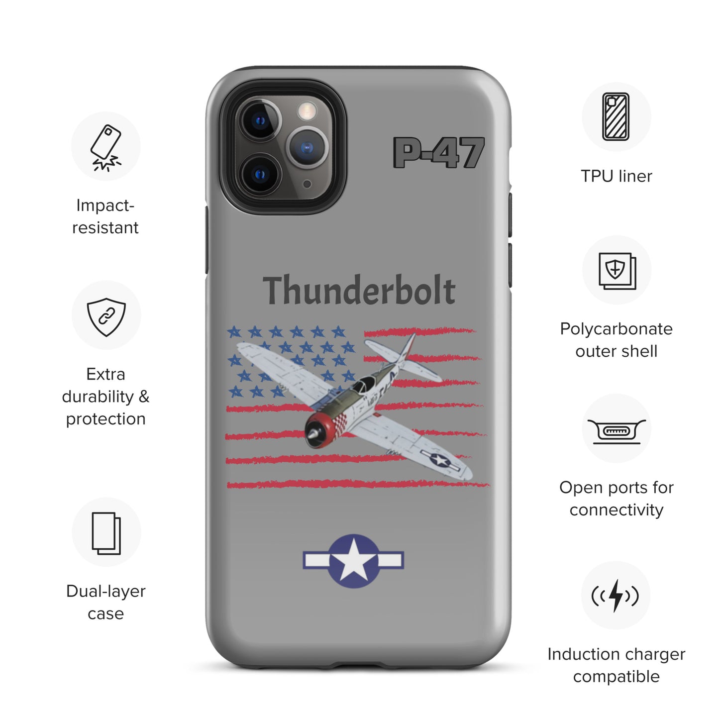 WWII Thunderbolt Patriot iPhone Case