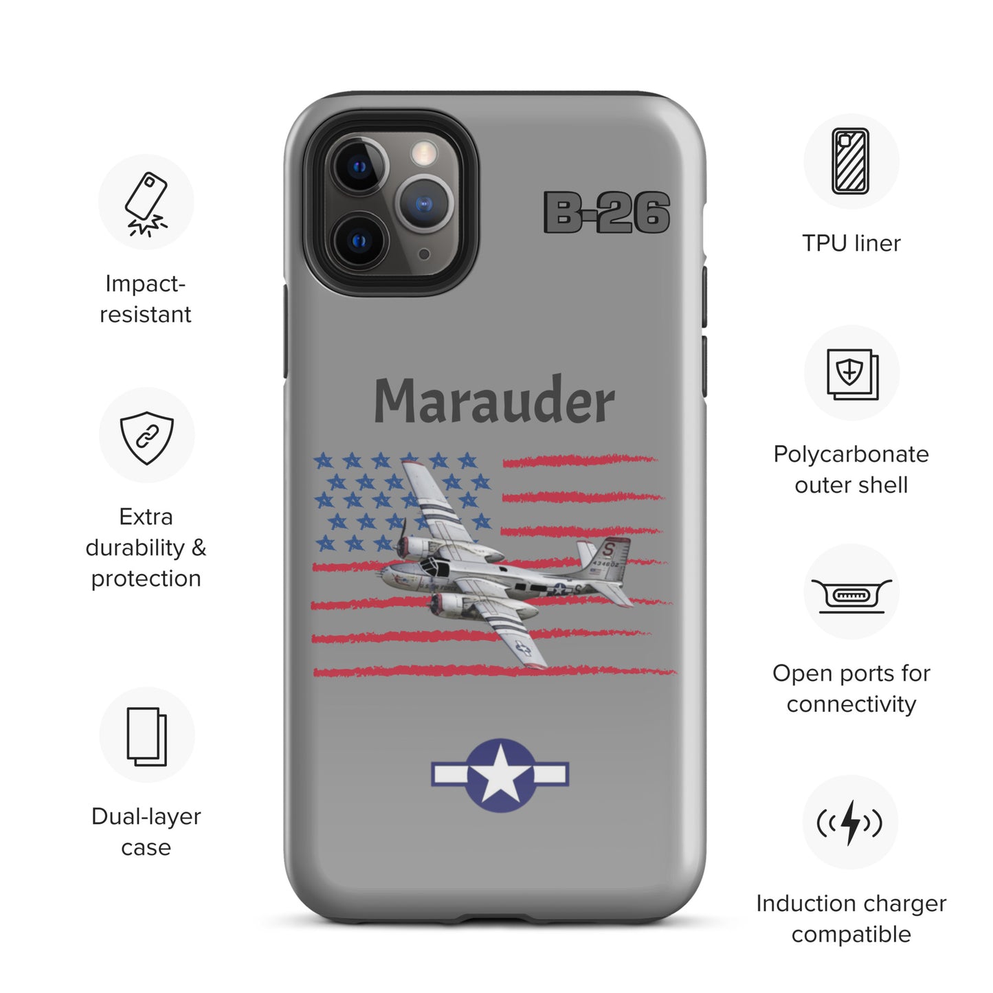 WWII Marauder Patriot iPhone Case