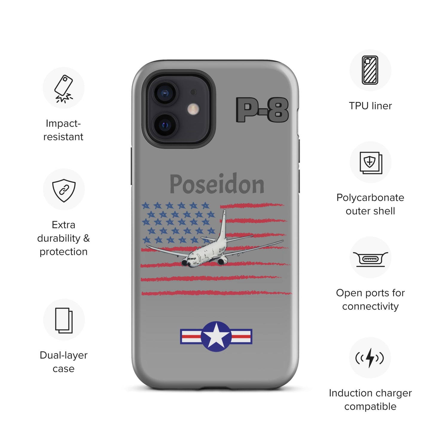 Poseidon Patriot iPhone Case (Without Quotes)