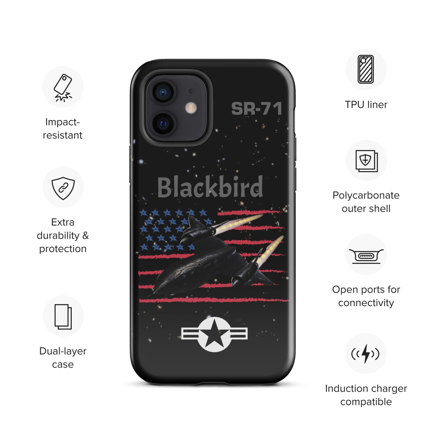 Blackbird Patriot iPhone Case (Without Quotes)