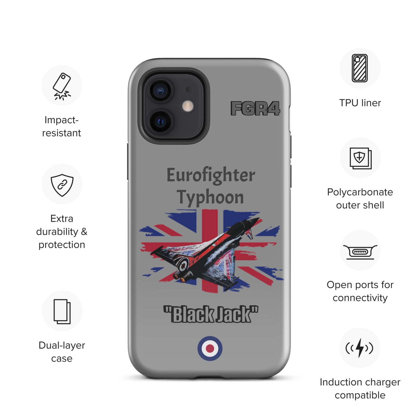 Black Jack Typhoon Patriot iPhone Case