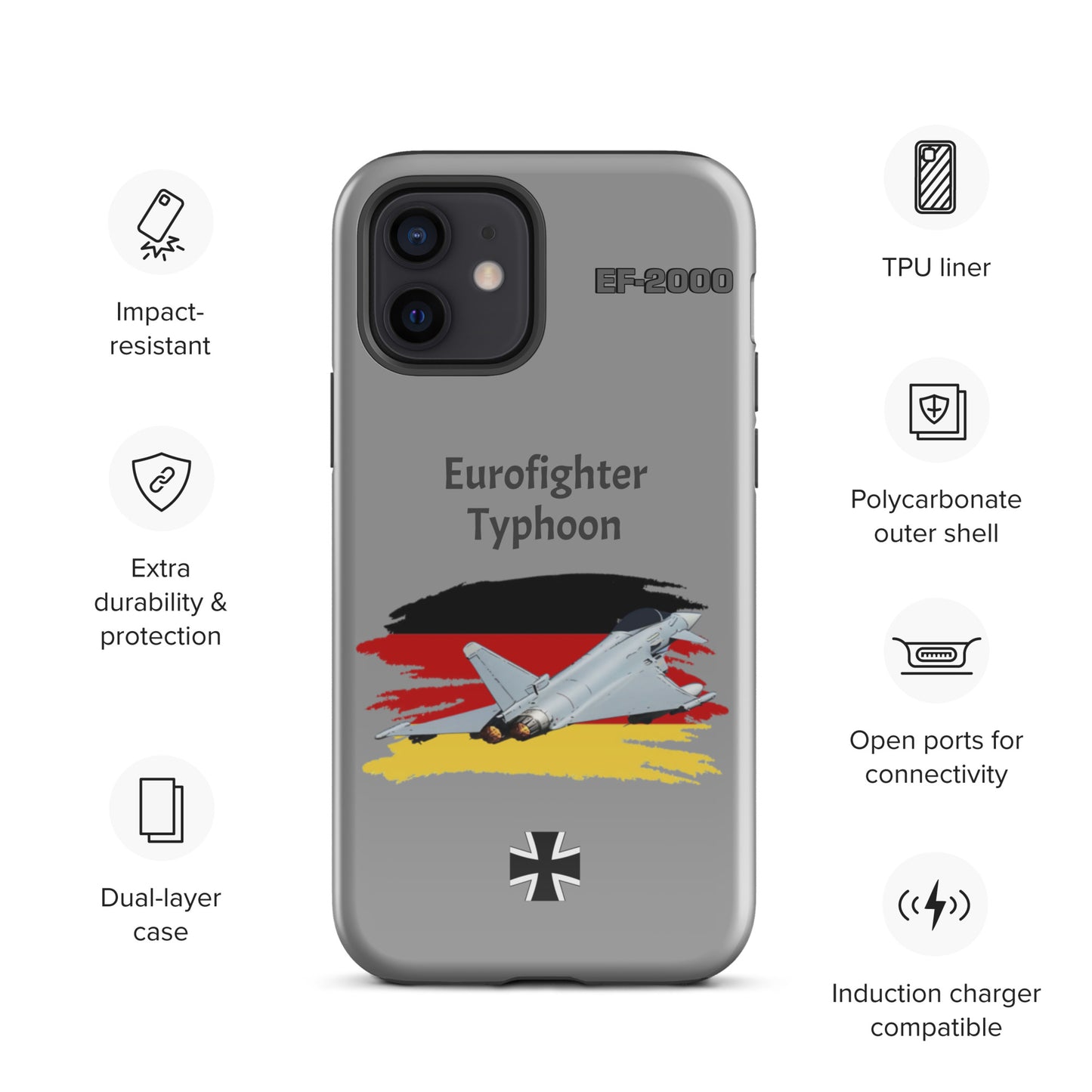 German Typhoon Patriot iPhone Case (Without Quotes)