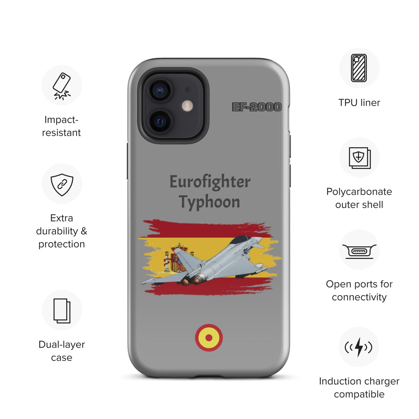 Spanish Typhoon Patriot iPhone Case (Without Quotes)