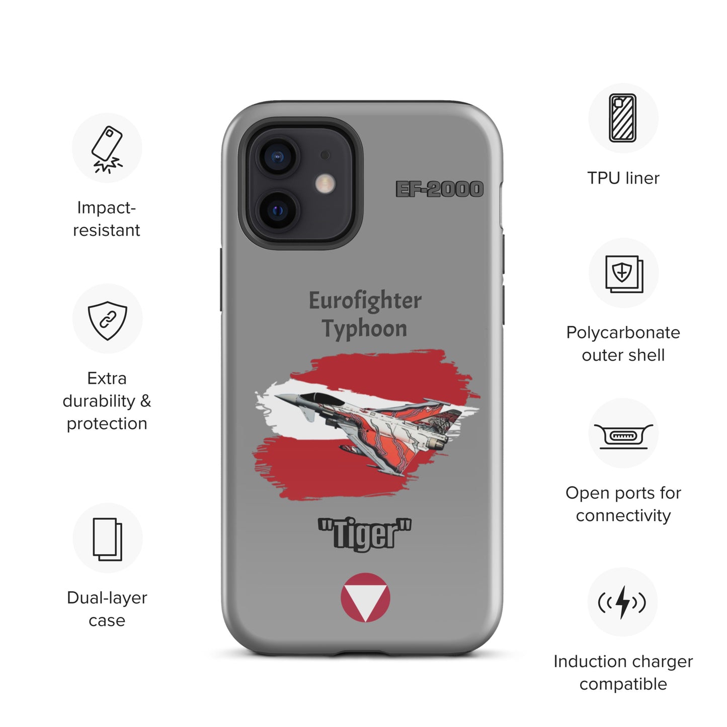 Austrian Typhoon "Tiger" Patriot iPhone Case